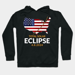 Total Solar Eclipse 4.8.2024 USA Hoodie